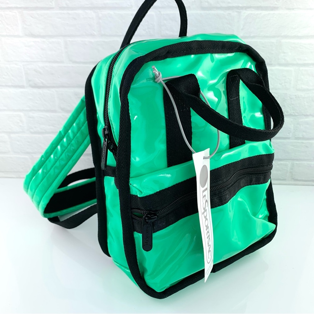 LeSportSac Gabrielle Micro Box Backpack Acid Mint $85 - Picture 3 of 8